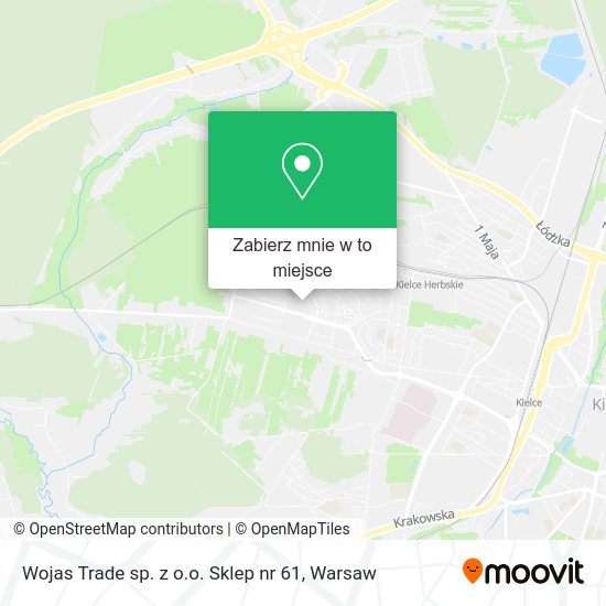 Mapa Wojas Trade sp. z o.o. Sklep nr 61