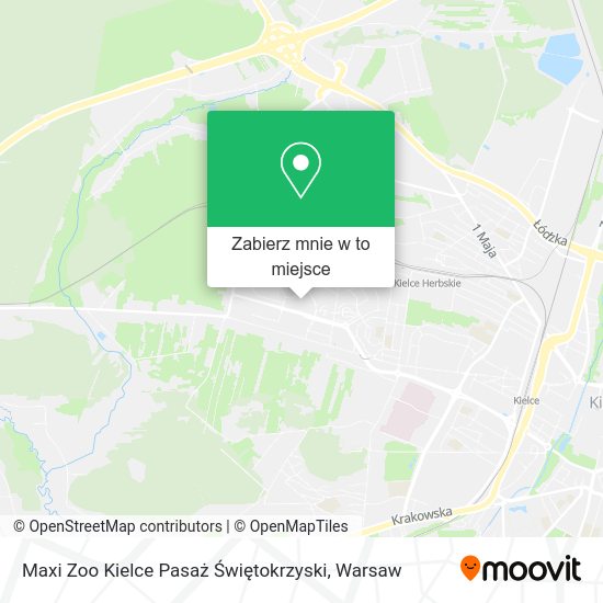 Mapa Maxi Zoo Kielce Pasaż Świętokrzyski