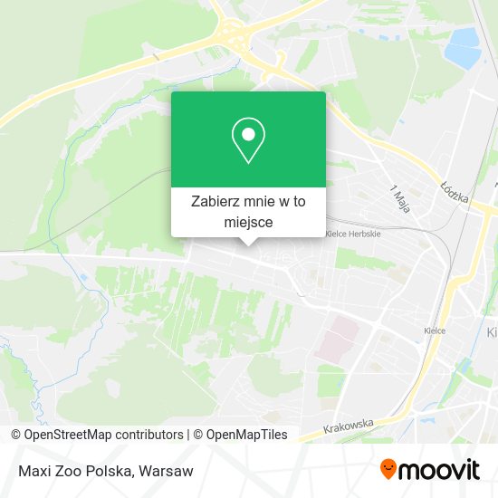 Mapa Maxi Zoo Polska