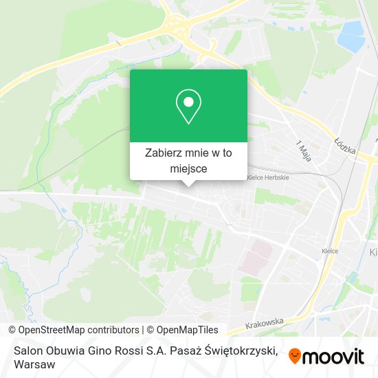 Mapa Salon Obuwia Gino Rossi S.A. Pasaż Świętokrzyski