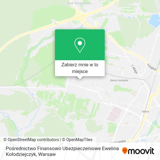 Mapa Pośrednictwo Finansowo Ubezpieczeniowe Ewelina Kołodziejczyk