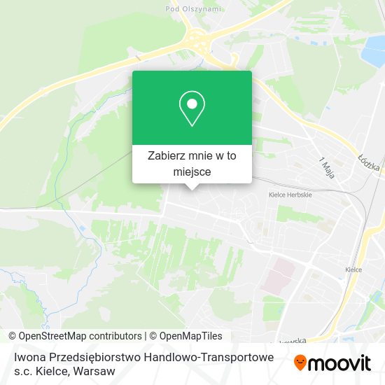 Mapa Iwona Przedsiębiorstwo Handlowo-Transportowe s.c. Kielce