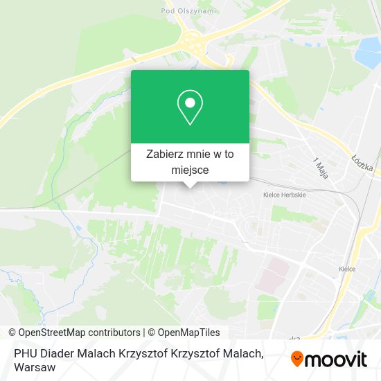 Mapa PHU Diader Malach Krzysztof Krzysztof Malach