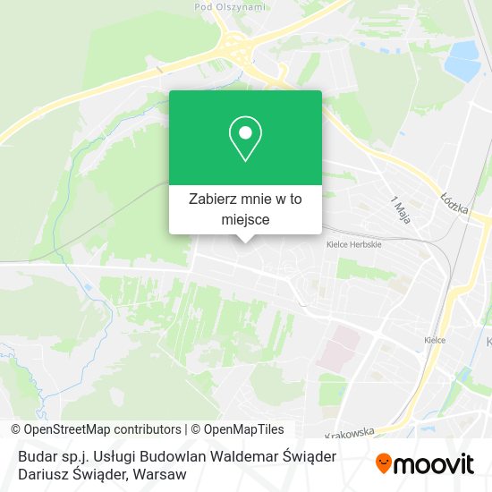 Mapa Budar sp.j. Usługi Budowlan Waldemar Świąder Dariusz Świąder