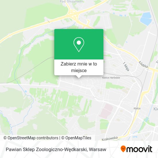 Mapa Pawian Sklep Zoologiczno-Wędkarski