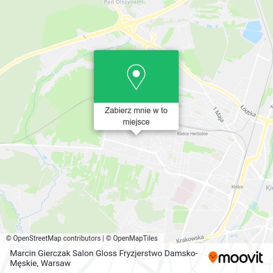 Mapa Marcin Gierczak Salon Gloss Fryzjerstwo Damsko-Męskie