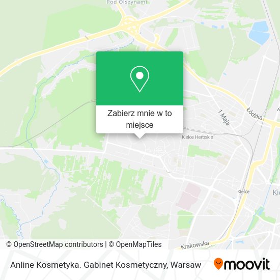 Mapa Anline Kosmetyka. Gabinet Kosmetyczny