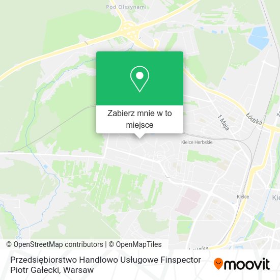 Mapa Przedsiębiorstwo Handlowo Usługowe Finspector Piotr Gałecki