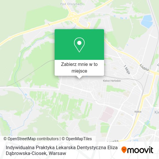 Mapa Indywidualna Praktyka Lekarska Dentystyczna Eliza Dąbrowska-Ciosek