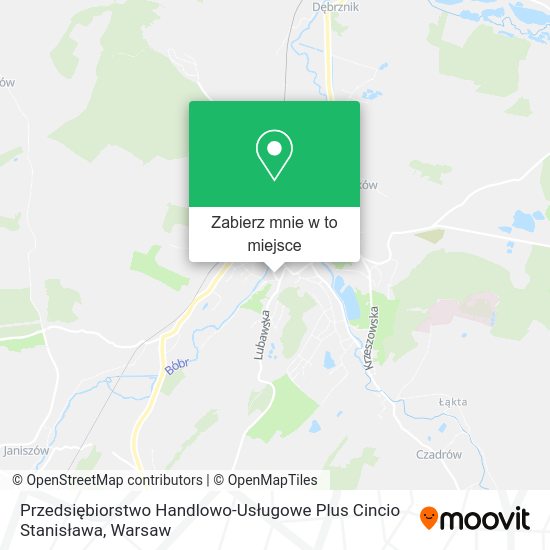 Mapa Przedsiębiorstwo Handlowo-Usługowe Plus Cincio Stanisława