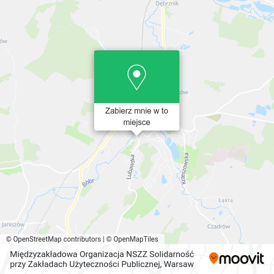 Mapa Międzyzakładowa Organizacja NSZZ Solidarność przy Zakładach Użyteczności Publicznej