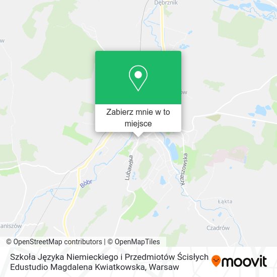 Mapa Szkoła Języka Niemieckiego i Przedmiotów Ścisłych Edustudio Magdalena Kwiatkowska