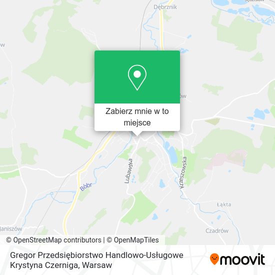 Mapa Gregor Przedsiębiorstwo Handlowo-Usługowe Krystyna Czerniga