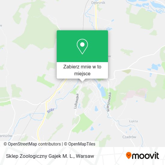 Mapa Sklep Zoologiczny Gajek M. L.