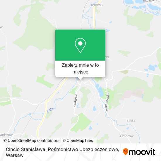 Mapa Cincio Stanisława. Pośrednictwo Ubezpieczeniowe