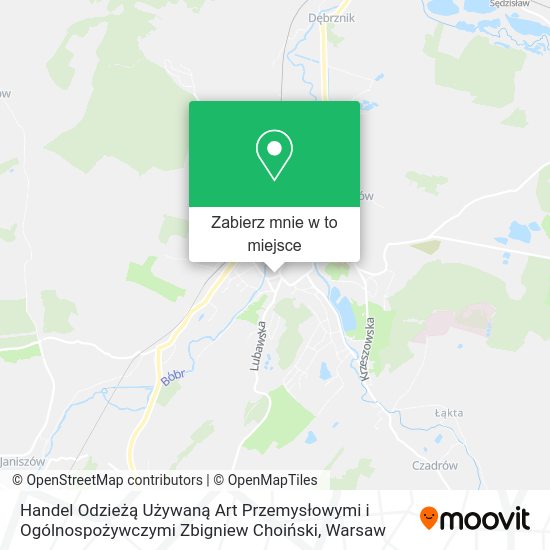 Mapa Handel Odzieżą Używaną Art Przemysłowymi i Ogólnospożywczymi Zbigniew Choiński