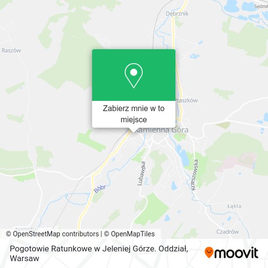 Mapa Pogotowie Ratunkowe w Jeleniej Górze. Oddział