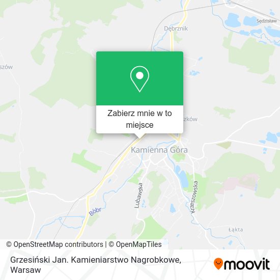 Mapa Grzesiński Jan. Kamieniarstwo Nagrobkowe