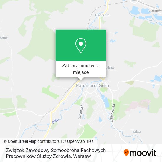 Mapa Związek Zawodowy Somoobrona Fachowych Pracowników Służby Zdrowia