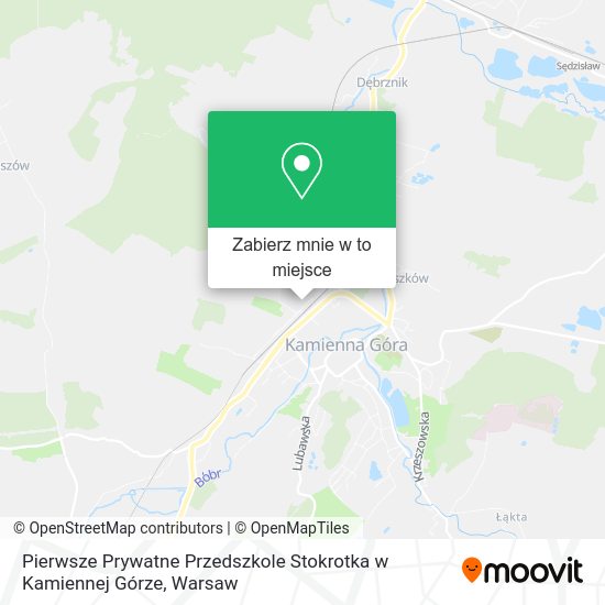 Mapa Pierwsze Prywatne Przedszkole Stokrotka w Kamiennej Górze