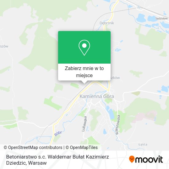 Mapa Betoniarstwo s.c. Waldemar Bułat Kazimierz Dziedzic