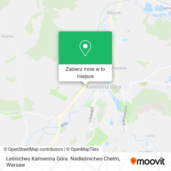 Mapa Leśnictwo Kamienna Góra. Nadleśnictwo Chełm