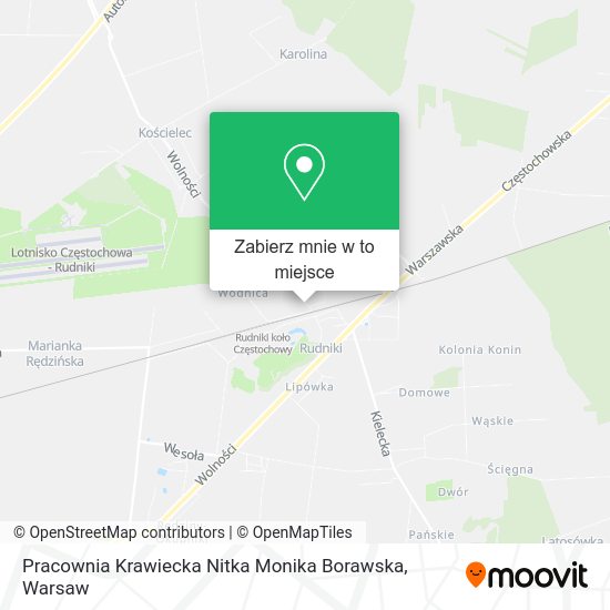 Mapa Pracownia Krawiecka Nitka Monika Borawska