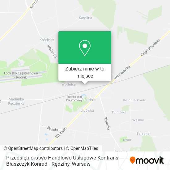 Mapa Przedsiębiorstwo Handlowo Usługowe Kontrans Błaszczyk Konrad - Rędziny