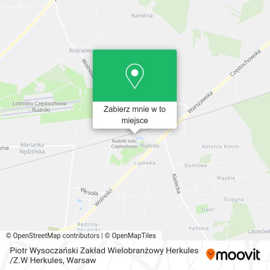 Mapa Piotr Wysoczański Zakład Wielobranżowy Herkules /Z.W Herkules