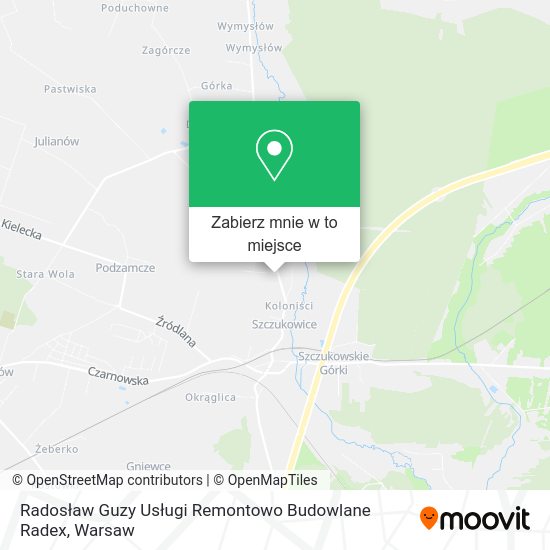 Mapa Radosław Guzy Usługi Remontowo Budowlane Radex