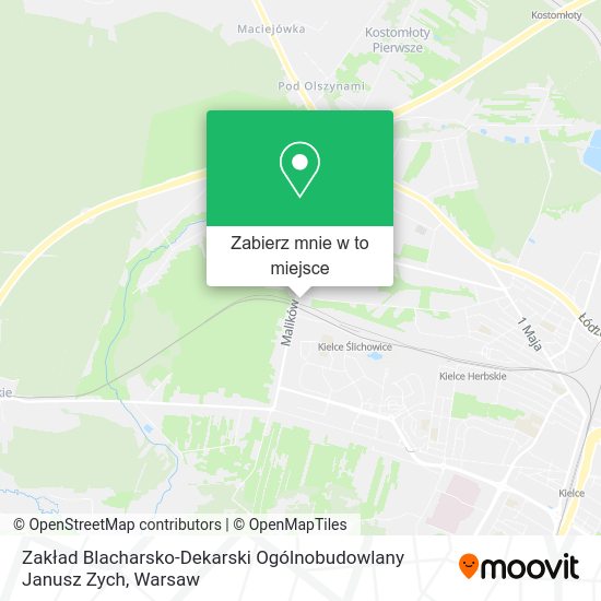 Mapa Zakład Blacharsko-Dekarski Ogólnobudowlany Janusz Zych