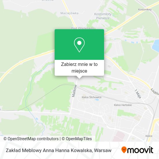 Mapa Zakład Meblowy Anna Hanna Kowalska