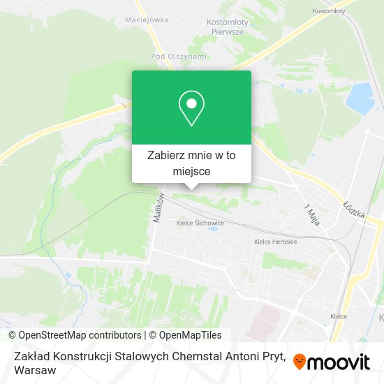 Mapa Zakład Konstrukcji Stalowych Chemstal Antoni Pryt