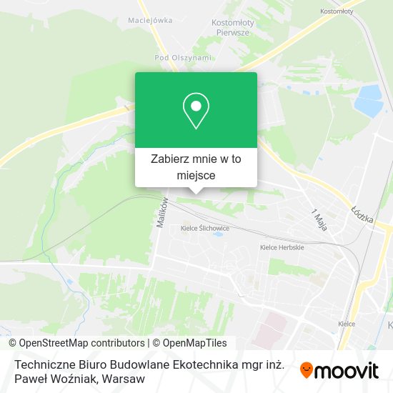 Mapa Techniczne Biuro Budowlane Ekotechnika mgr inż. Paweł Woźniak