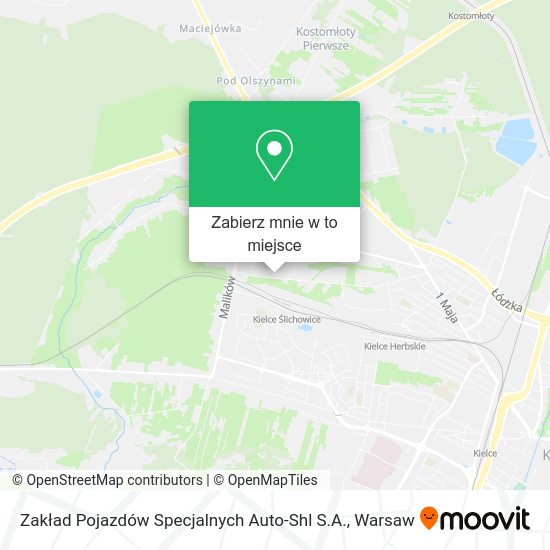 Mapa Zakład Pojazdów Specjalnych Auto-Shl S.A.