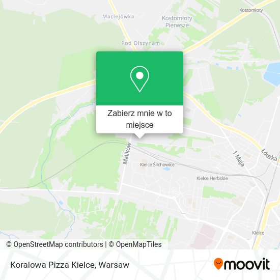 Mapa Koralowa Pizza Kielce