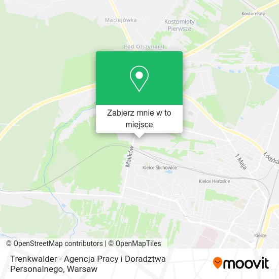 Mapa Trenkwalder - Agencja Pracy i Doradztwa Personalnego