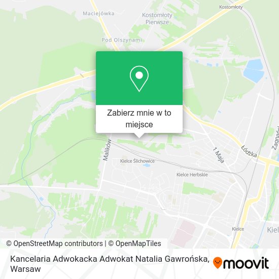 Mapa Kancelaria Adwokacka Adwokat Natalia Gawrońska