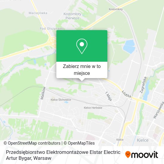 Mapa Przedsiębiorstwo Elektromontażowe Elstar Electric Artur Bygar