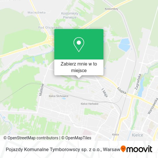 Mapa Pojazdy Komunalne Tymborowscy sp. z o.o.