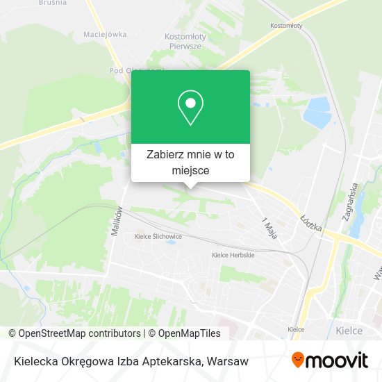 Mapa Kielecka Okręgowa Izba Aptekarska