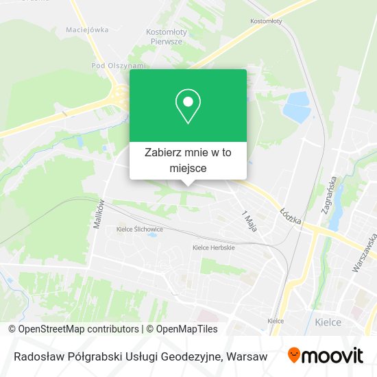 Mapa Radosław Półgrabski Usługi Geodezyjne