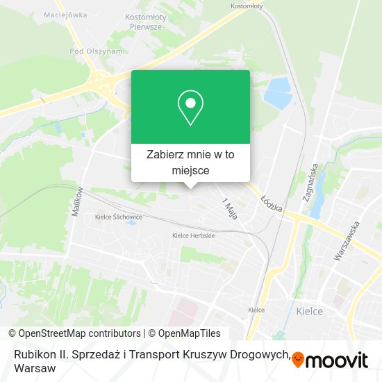 Mapa Rubikon II. Sprzedaż i Transport Kruszyw Drogowych