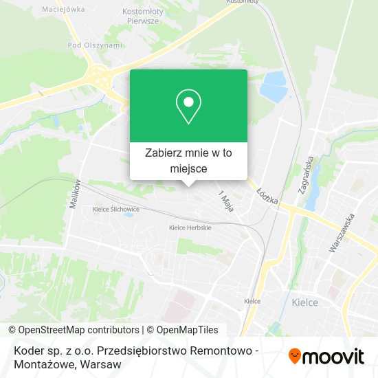 Mapa Koder sp. z o.o. Przedsiębiorstwo Remontowo - Montażowe