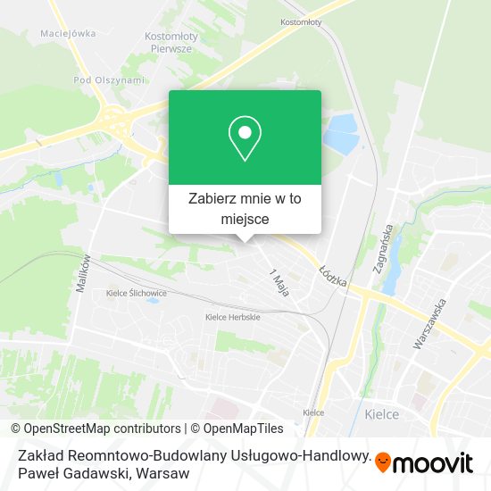 Mapa Zakład Reomntowo-Budowlany Usługowo-Handlowy. Paweł Gadawski