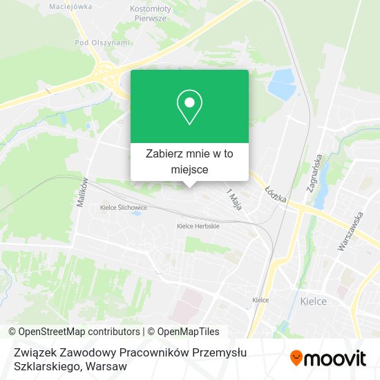 Mapa Związek Zawodowy Pracowników Przemysłu Szklarskiego