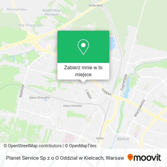 Mapa Planet Service Sp z o O Oddział w Kielcach