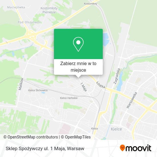 Mapa Sklep Spożywczy ul. 1 Maja