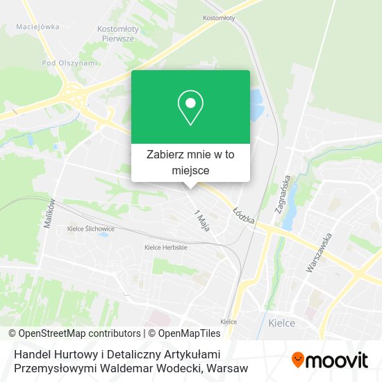 Mapa Handel Hurtowy i Detaliczny Artykułami Przemysłowymi Waldemar Wodecki