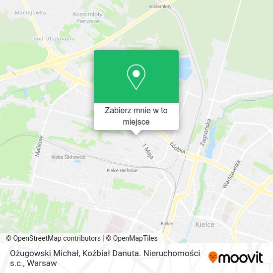 Mapa Ożugowski Michał, Koźbiał Danuta. Nieruchomości s.c.